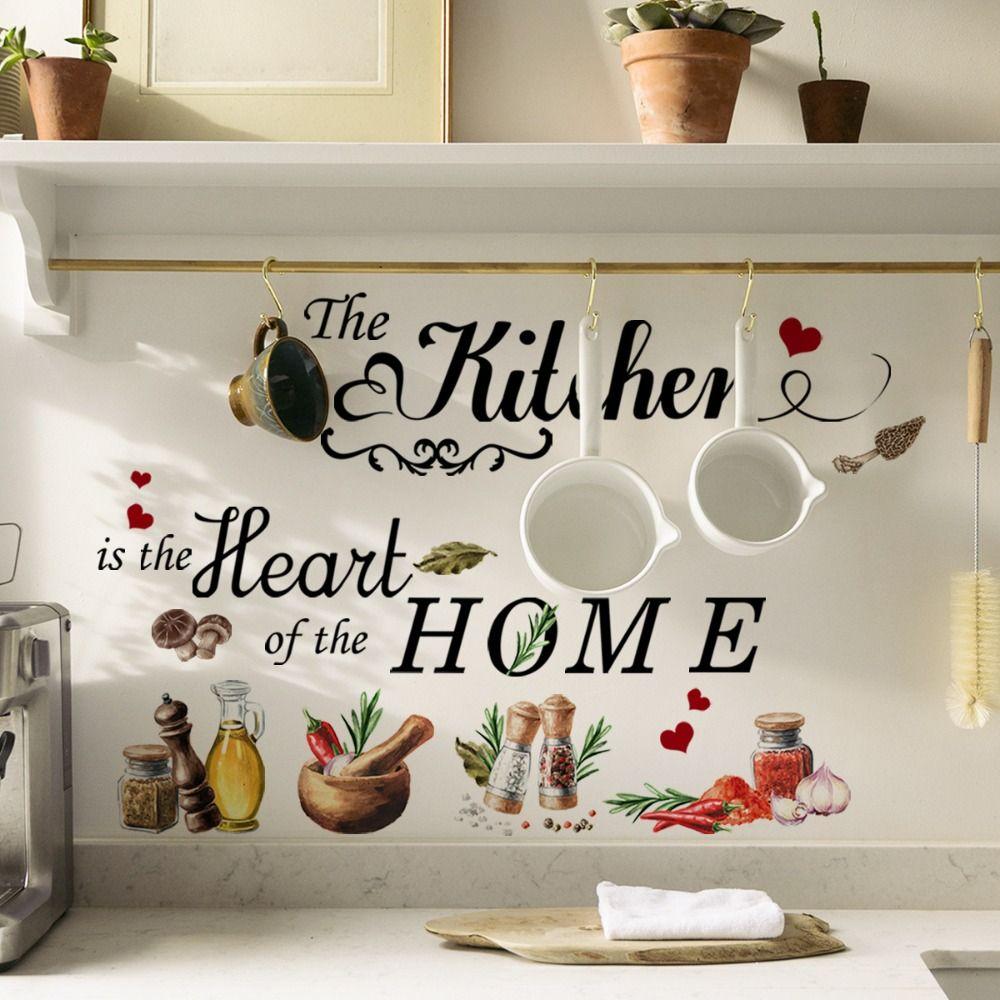 Removable Wall Sticker PVC Wall Decor Peel and Stick Wall Decals  Kitchen