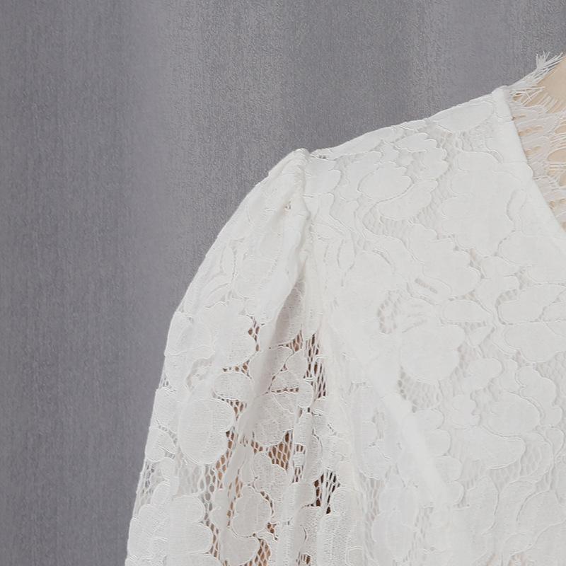 French Retro High-End Lace Shirt & Skirt Set 2026 - Women's Two-Piece Patchwork Suit