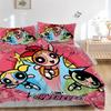 Powerpuff Girls Adventure Print 3Pcs Bedding Setduvet Cover With 2 Bedropillowcase Home Birthday Gift