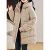 Winter Women Hooded Jackets Thicken Warm Padded Coats Casual Long Parkas Clothes Loose Outerwear