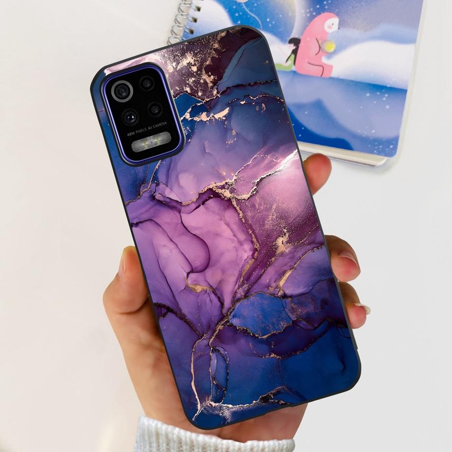 For LG K52 K42 K62 2020 Phone Case Back Cover Black Matte Soft TPU Silicone Bumper Shell For LG Q52 Q62 LGK52 K 62 Butterfly Bag