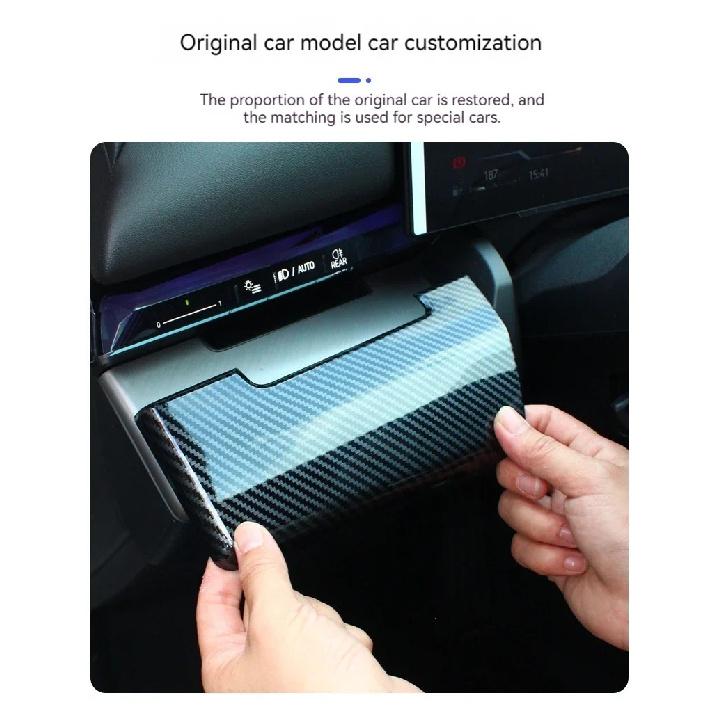 For BMW5 Series i5 G60 2024 2025 Carbon Fiber Car Center Console Decoration Panel Decoration Stickers Car Interior Accessories