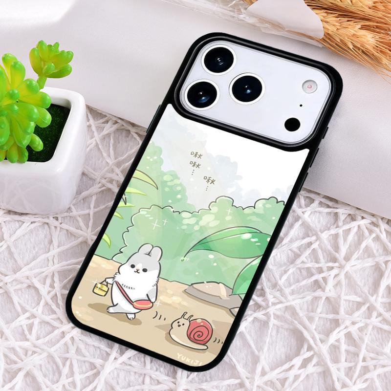 Милый Кролик мягкий Чехол для Телефона для iPhone 17 Air 16 15 11 12 14 13 Pro Max Ударопрочный Чехол