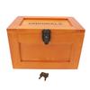Desktop Wooden Storage Box Multifunctional Wood Container Box with Lock and Keys for Sundries