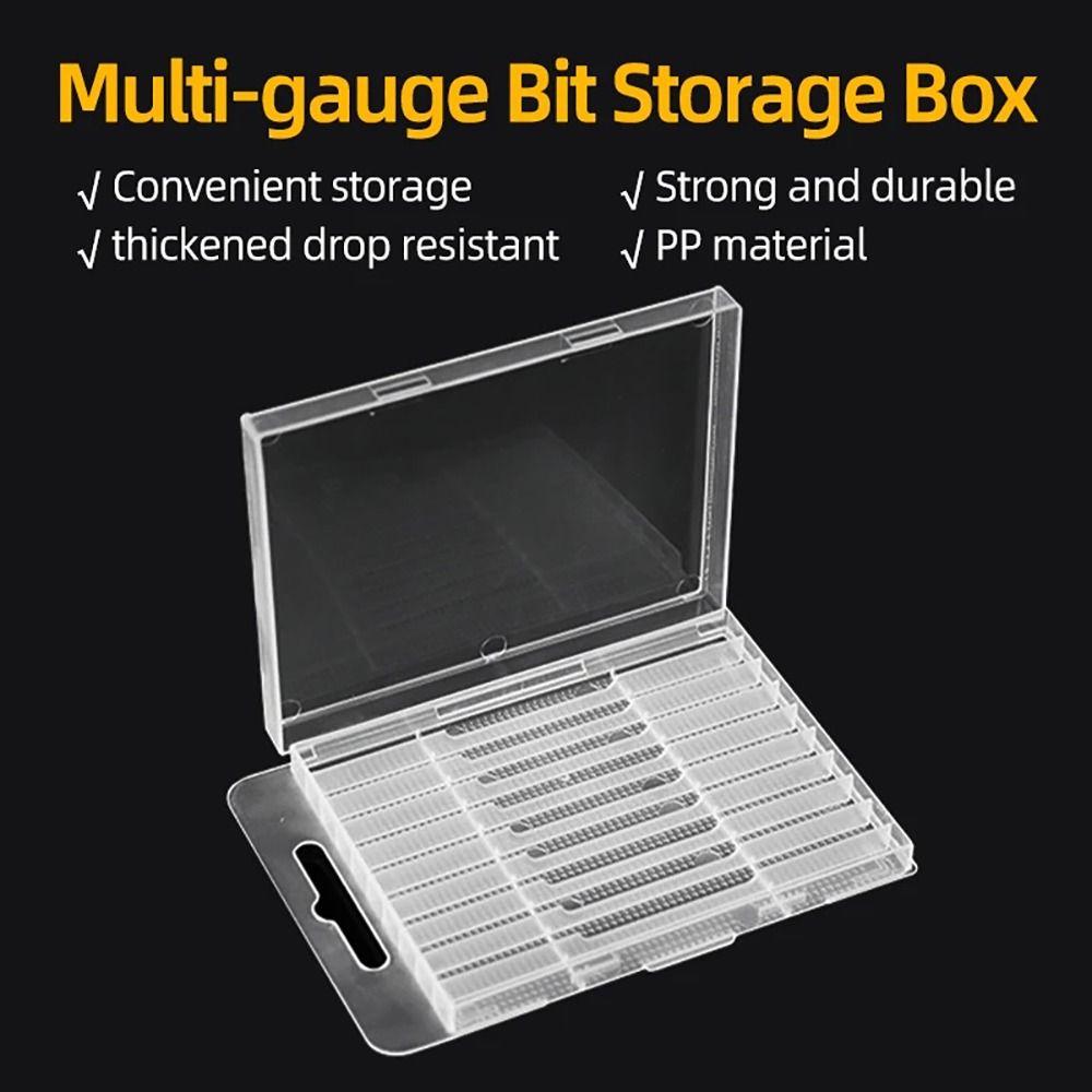 1Pcs Clear Tool Parts Storage Case Plastic Hardware Tool Box For Twist Drill Tap Accessories