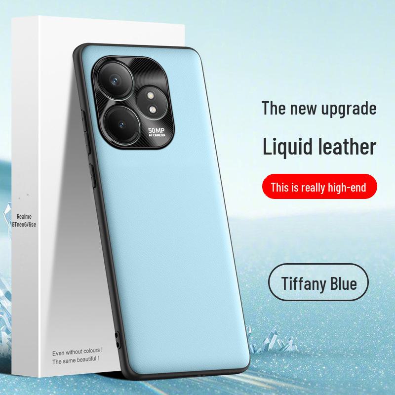Защитный чехол Realme GT Neo 6 SE из жидкой кожи — защитный чехол от падений, цельный дизайн, подходит для мобильного телефона.