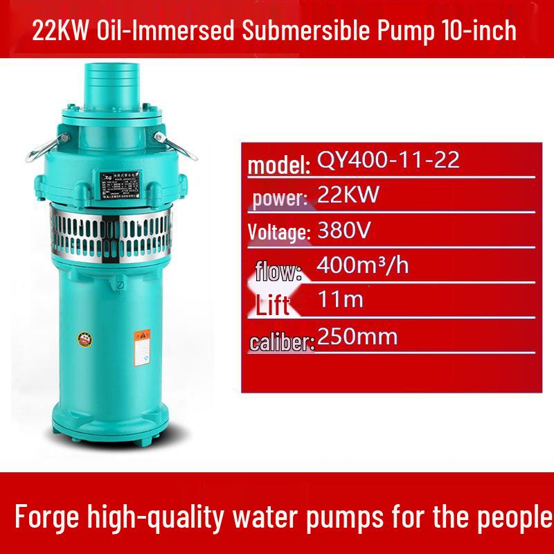 Qy High-Head Three-Phase Submersible Pump, 380V, 22kW/30kW, Ideal for Farmland Irrigation