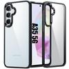 Case - BOOLING - for Samsung Galaxy A35 5G - Shockproof - Transparent Hard Back - Black