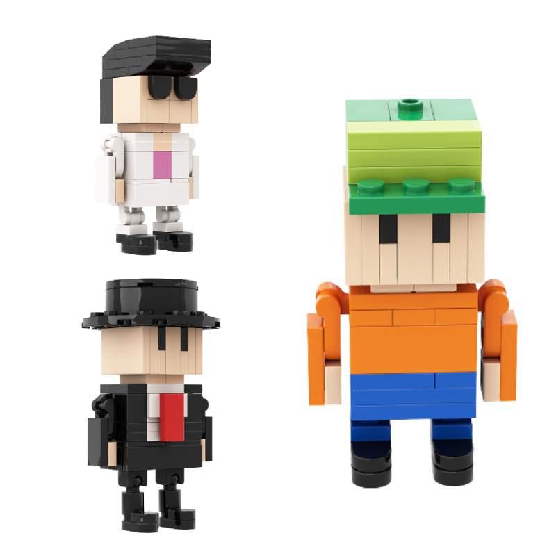 Gobricks Moc Falling Battle Building Blocks Set Diy Creative Game Accessories Small Particle Assembly Toy For Teens