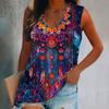 Summer Vintage Pattern 3D Print Tank Tops Women Streetwear Oversized V-Neck Vest Off Shoulder Sleeveless Woman Camisole