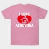 Женская футболка с принтом T-Blouse I Heart Love Acroyoga Acro Yoga Harajuku Kawaii Летняя футболка с коротким рукавом Женская футболка Топ