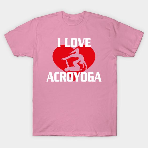 Женская футболка с принтом T-Blouse I Heart Love Acroyoga Acro Yoga Harajuku Kawaii Летняя футболка с коротким рукавом Женская футболка Топ