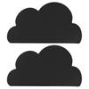 2pcs Children Cloud Shape Placemat Silicone Waterproof Heat Insulation Feeding Plate PlacematBlack