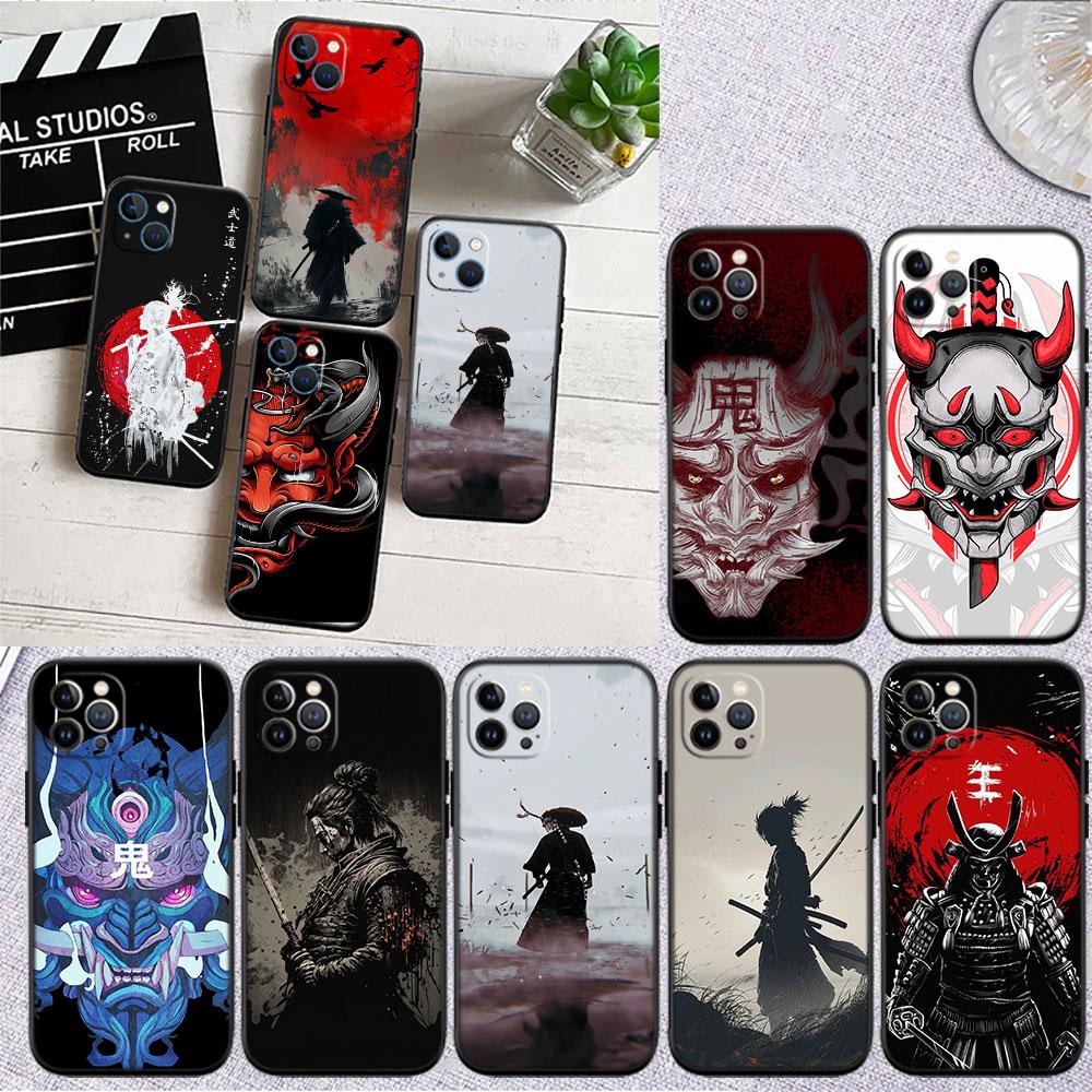CJ71 Japan Samurai Mask Case for Samsung Galaxy M06 M15 M16 M35 M55 M56 A36 A42 A50 A50S A51 A52 A32 A33 A05 A05S A06 A16 A20