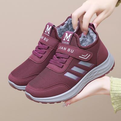 Женские теплые хлопковые ботинки на осень и зиму, на меху и утолщенные сноубутсы, ботинки для мамы среднего возраста, женские ботинки в старом пекинском стиле