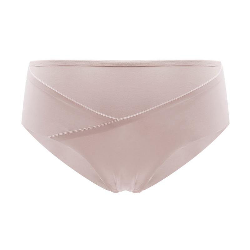 Нижнее белье для беременных женщин с эффектом подтяжки бедер, женское, антибактериальное, с V-образным вырезом, бесшовное, с низкой талией, с треугольными чашечками, большого размера