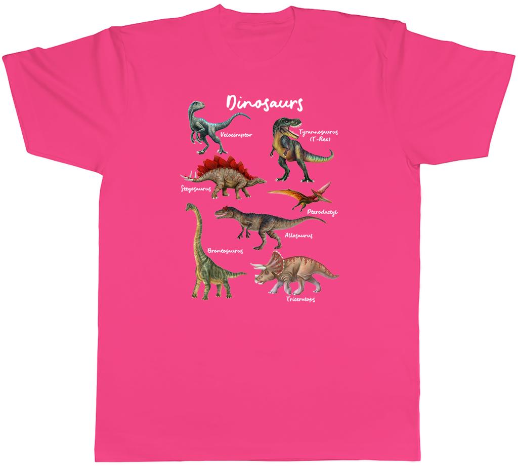 Collection of Dinosaurs TRex Triceratops Raptor Unisexs TShirt Tee Gift Top