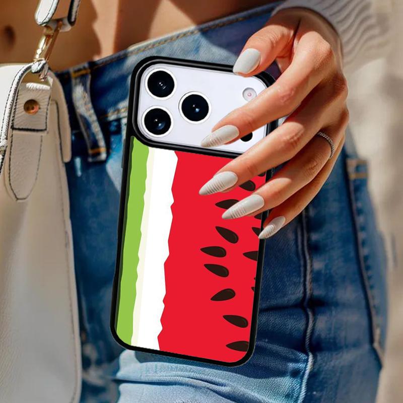 Летний Фруктовый Арбуз Мягкий Чехол Для Телефона Для iPhone 17 Air 14 15 13 12 Max Чехол Для Apple 16e 11 Pro Max Plus Coque