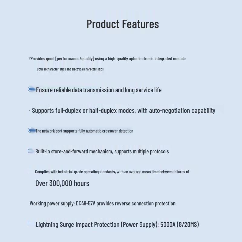 HAILE Industrial 5-Port 100Mbps PoE DIN Rail Ethernet Switch