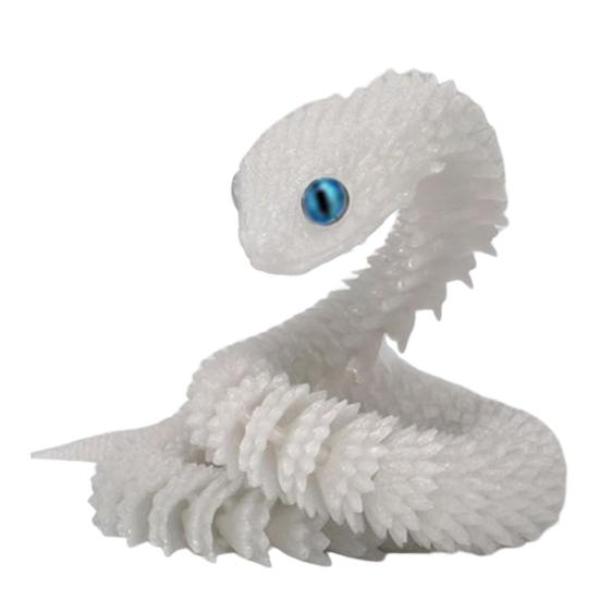 3D Змея Орнамент Модель животного Реалистичный вид Светящийся эффект Креативный Забавный 3D-печатный