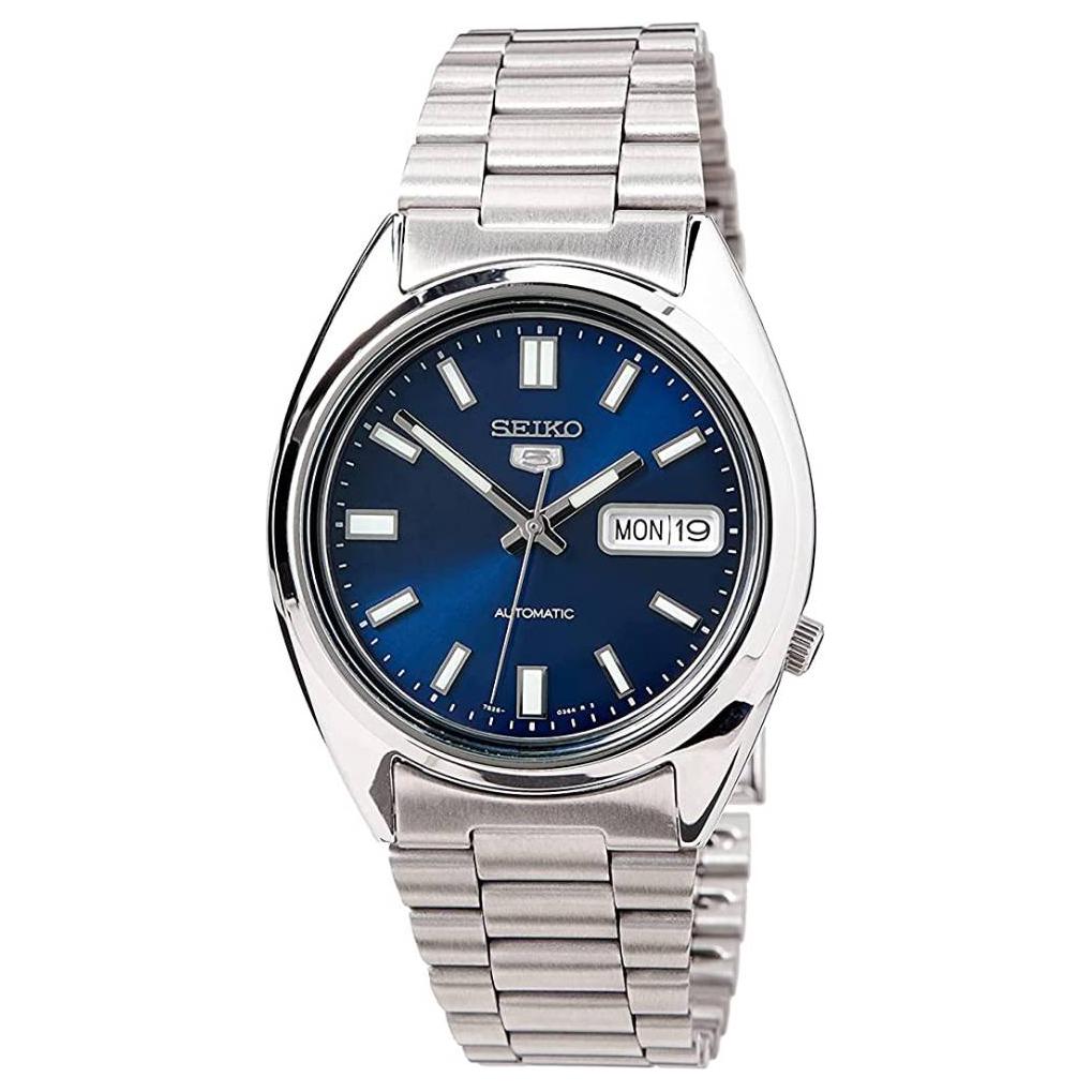 Seiko 5 30м Водонепроницаемые Автоматические/Ручные Механические Часы с Браслетом из Нержавеющей Стали SNXS77K1