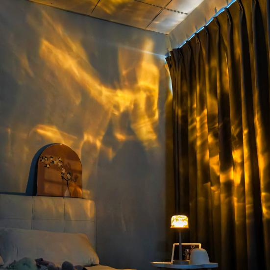 Ночник с проекцией волн воды, меняющий цвет, лампа для ванной комнаты с сенсорным управлением, брызгозащищенная, водонепроницаемая проекционная лампа для душа, спа