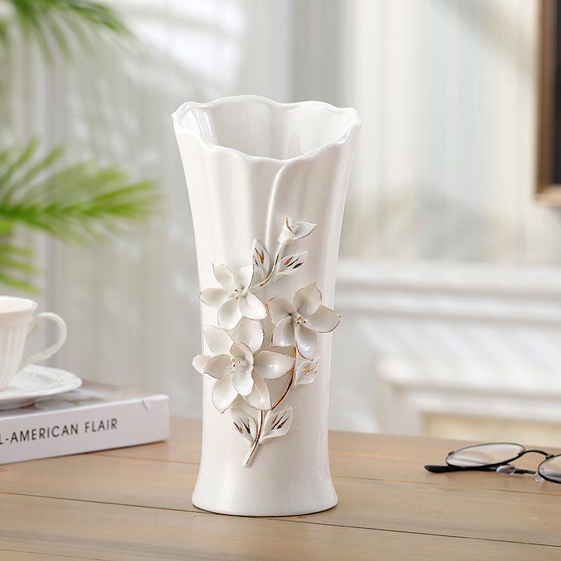 Vase European Classical Vase Home Hotel Flower Arrangement Fashion Ornament Vase Ceramic Vase