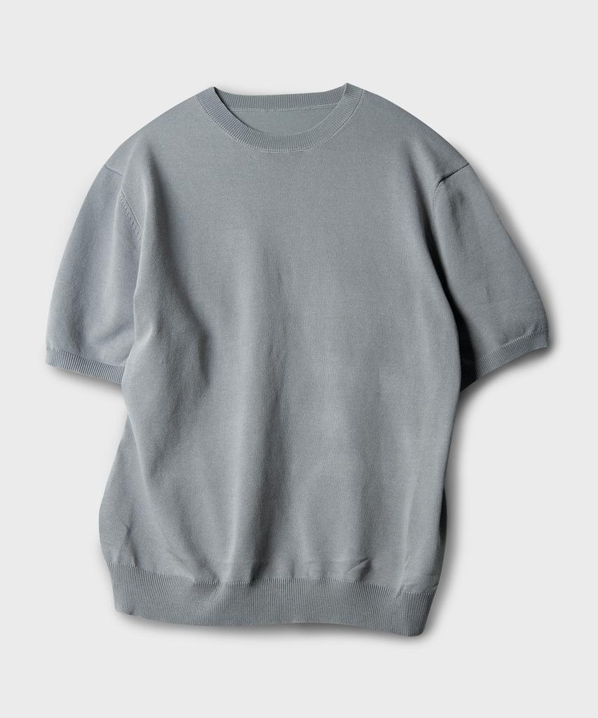 BLACK MOMENT Cool Linen-Like Semi-Overfit Half Sleeve Knit 8 Colors