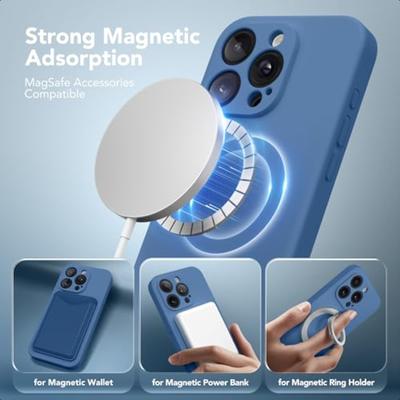 Магнитный чехол для iPhone 13 Pro, совместимый с MagSafe [Полная защита камеры][Защитная пленка для экрана] Силиконовый противоударный защитный