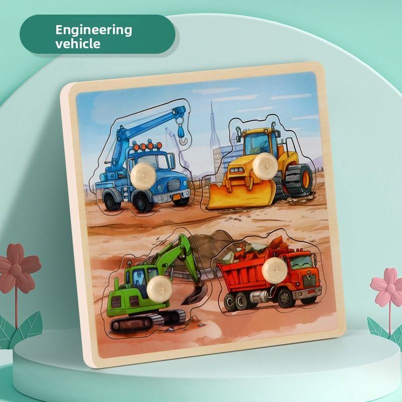 Childrens Wooden Dinosaur 3d Puzzle With Embedded Design For Cognitive Learning