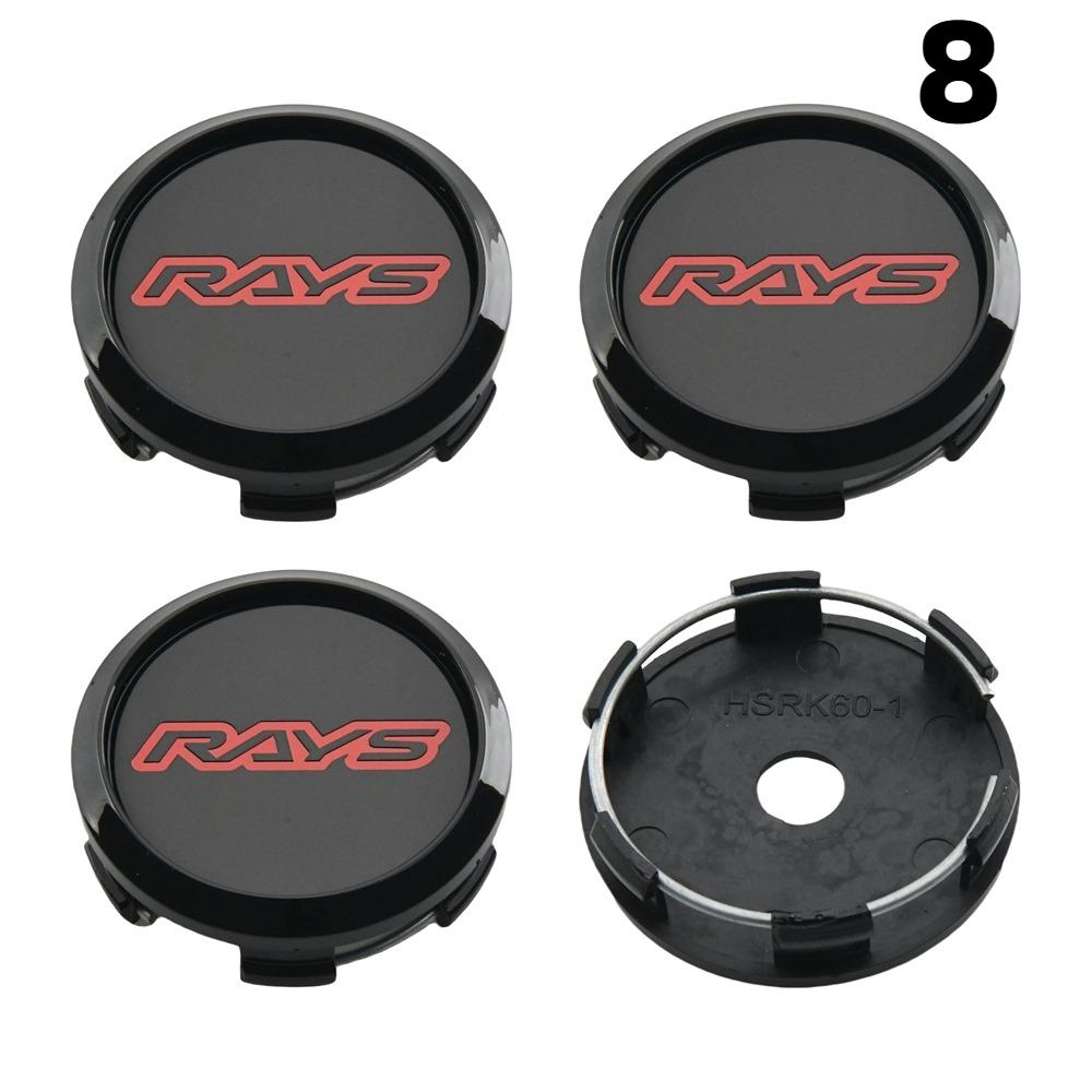 1Set/4PCS OD 60MM / ID 56MM Rim Caps RAYS VOLK VR Logo Wheel Center Cap Wheel Cover Hub caps Sport Car Tire Accessories