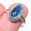 Натуральный голубой кианит драгоценный камень ручная работа 925 чистое серебро ювелирное кольцо размер 8 f4Q39
