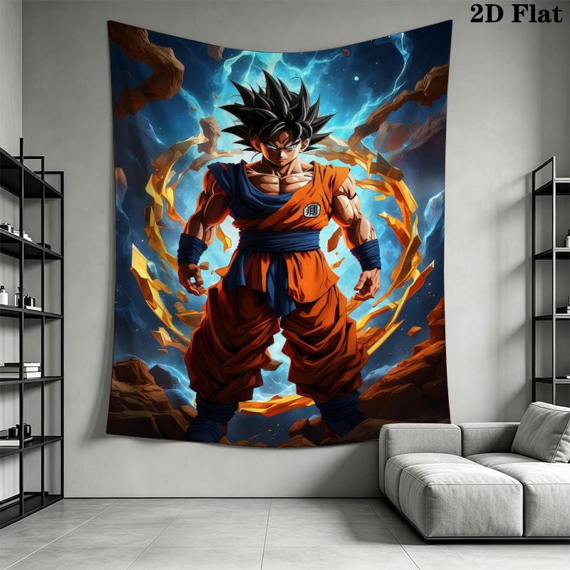 Dragon Ball Super Wall Tapestry Aesthetic Wall Hanging Printed Fabric Blanket Decorative Tapestries For Bedroom Living Room Home Decor