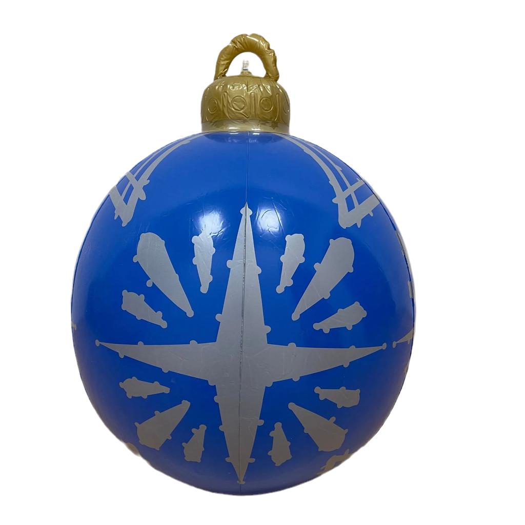 Горячая Распродажа Уличный Рождественский Надувной Украшенный Мяч ПВХ Гигантские Большие Шары Украшения Рождественской Елки Игрушечный Мяч Без Света