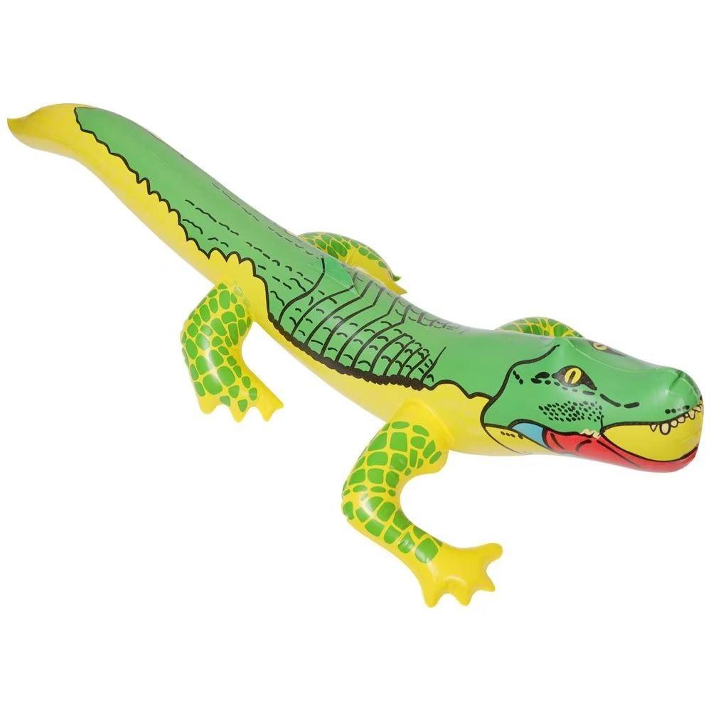 2pcs Crocodile Toy Inflatable Crocodile Game PVC Swimming Pool Air Mattress Swimming Pool