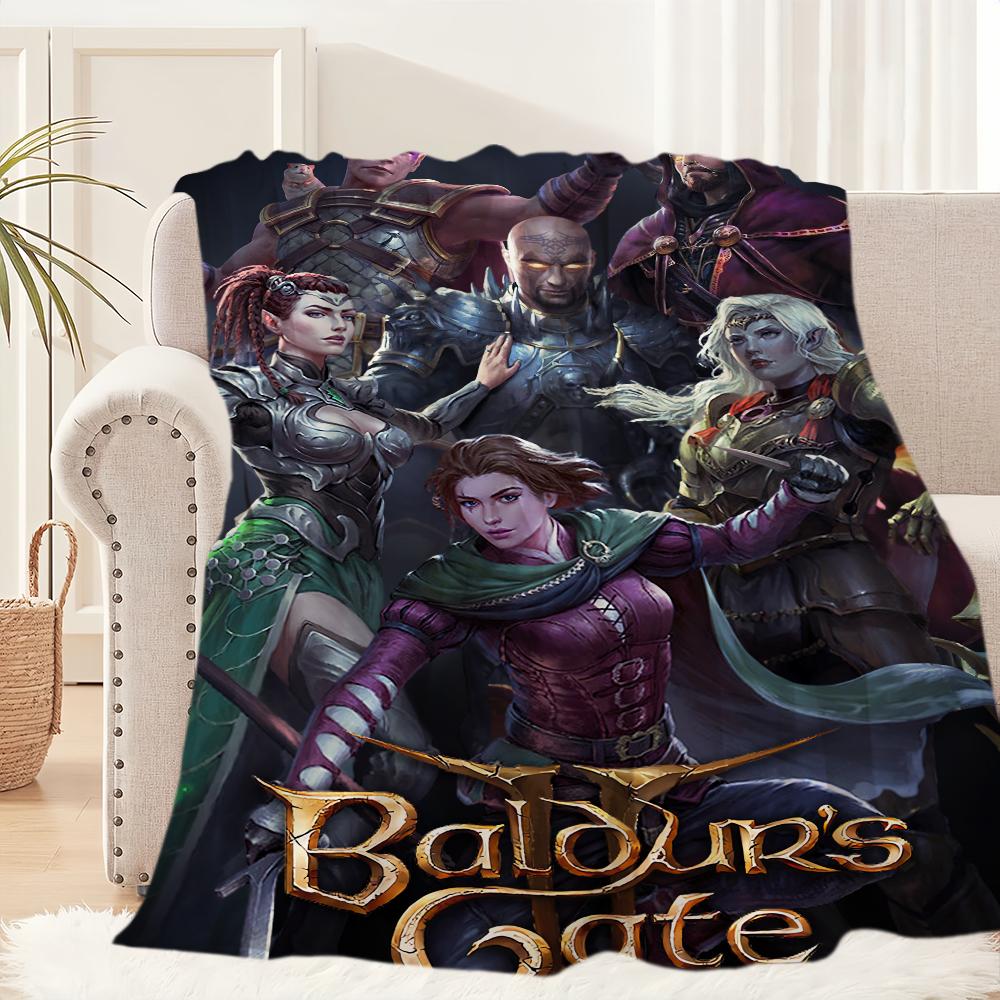 Игровое одеяло Плюшевый коврик для дивана и сна Гостиная B-Baldurs G-Gate 3 Теплый Офис Спальня День Рождения Дом Путешествия Детские Подарки