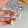 Pendant Rabbit Keychain Flower Bowknot Phone Strap Lanyard Fashion Cellphone Strap  Sweet Girls