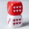10 шт. 25 мм Акриловые кубики в форме сердца любви с закругленными краями, шестигранные, большие кубики, реквизит для настольных игр для питья, оборудование для казино