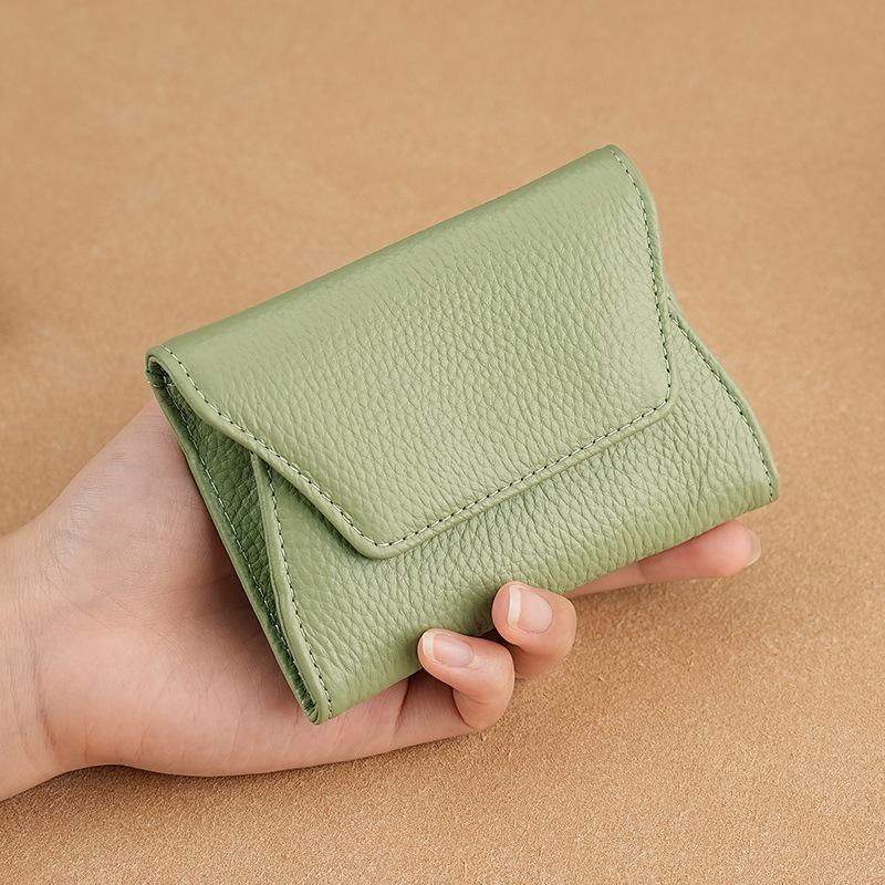 Японский кошелек для монет и визитница из коровьей кожи: Унисекс сумка для хранения из натуральной кожи