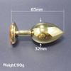 Golden Color Metal Jewelry Plug, Stainless Steel Bead for Men Women