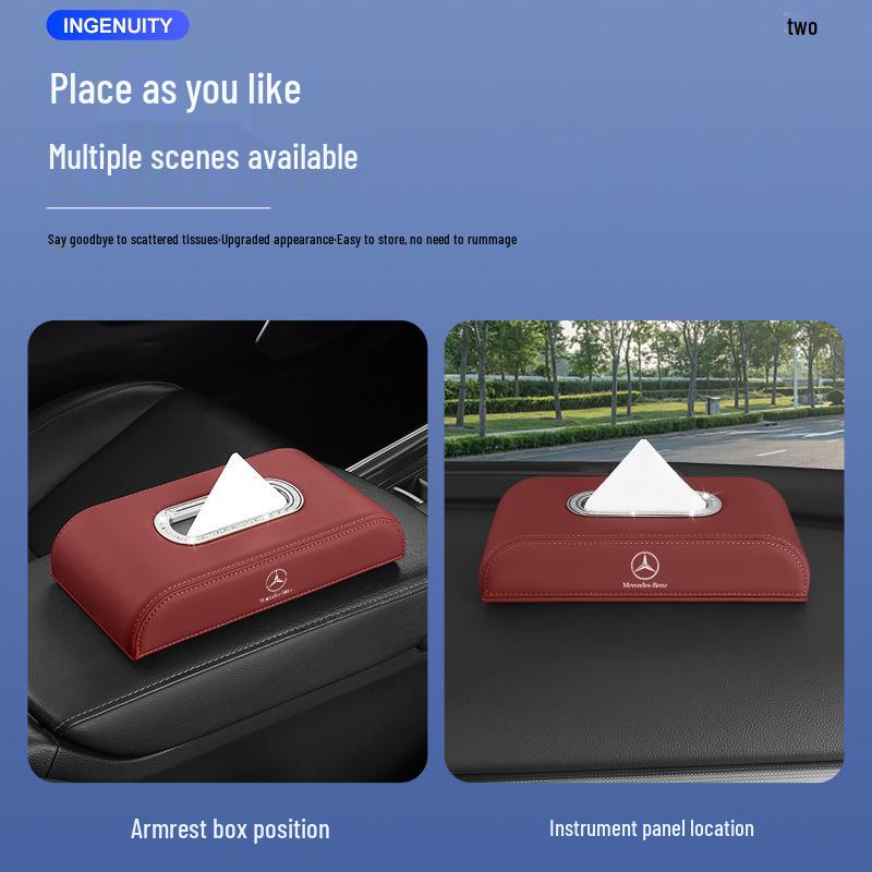 Подвесной органайзер для салфеток 2025 года для центральной консоли Mercedes-Benz GLC300L и GLC260L