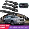 Накладки на дверные ручки из углеродного волокна для Chrysler 200 2011 2012 2013 2014 Lancia Flavia Автомобильные аксессуары Гаджет Декоративные наклейки Отделка
