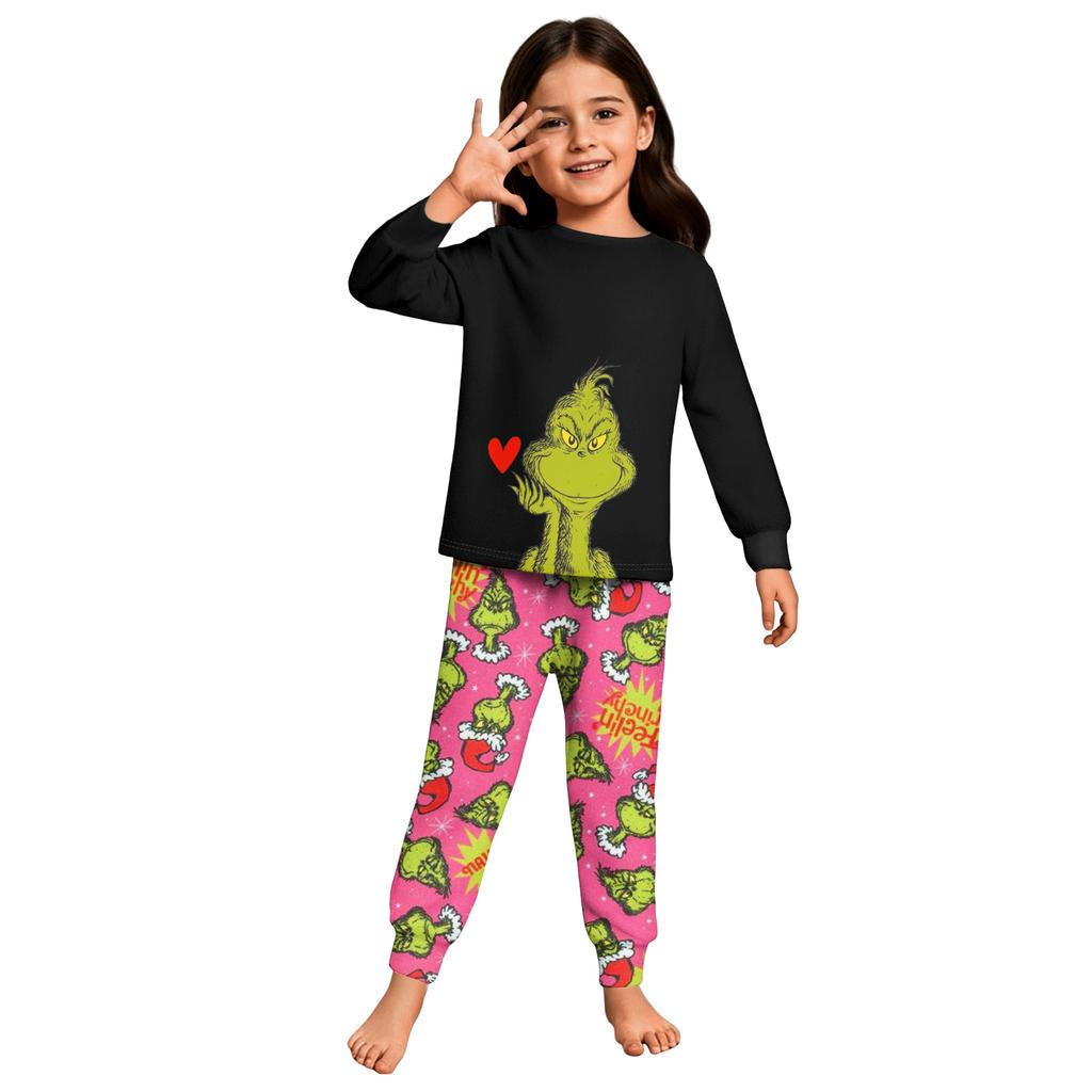 Children's Boys And Girls Thin Two-piece Long-sleeved Pants Two-piece