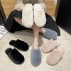 Осенне-зимние женские домашние тапочки мужские хлопковые нескользящие мягкие теплые тапочки домашняя обувь для пар женские простые плюшевые тапочки