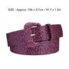 Женский пояс с пайетками в стиле ретро из искусственной кожи, регулируемый, стильный, широкий, блестящий, для торжественной вечеринки, цвет сливово-красный