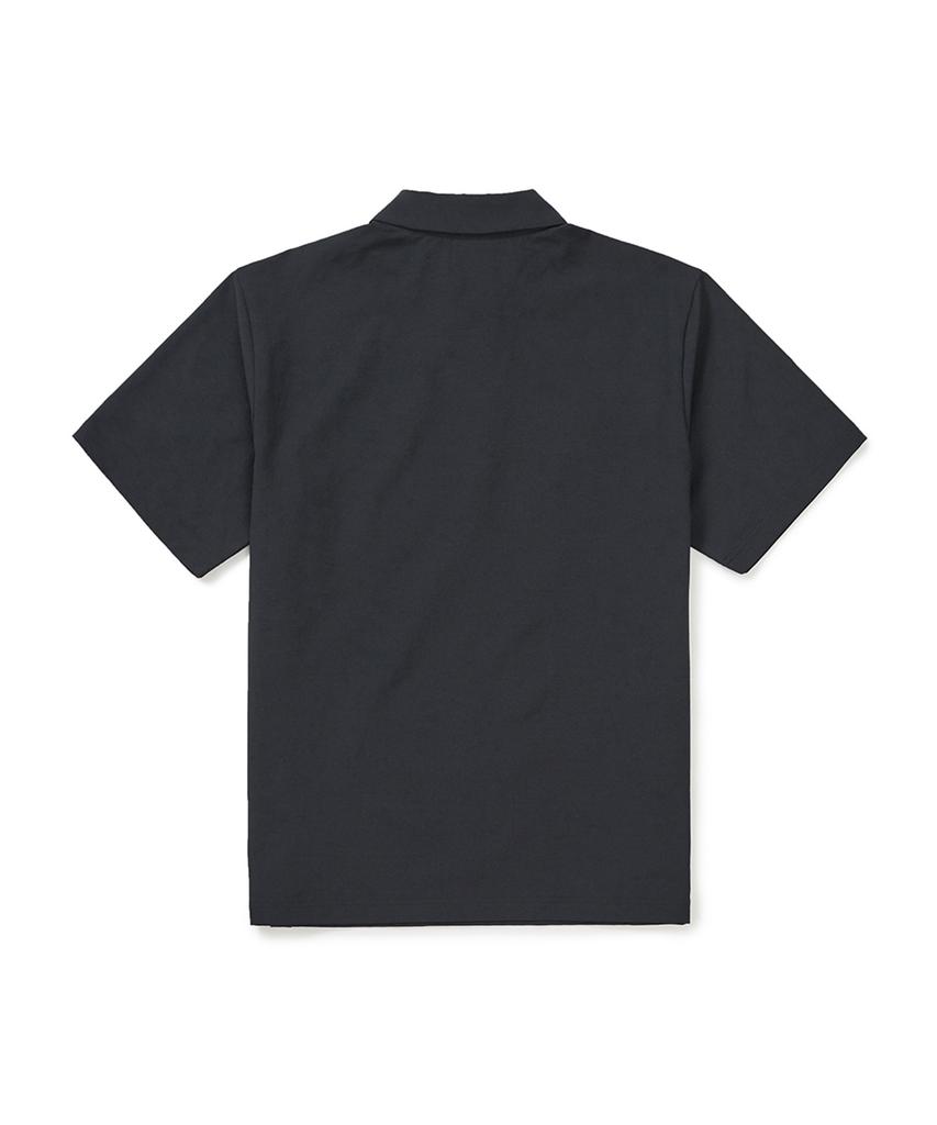 SNOWPEAK APPAREL Классическая тканая футболка-поло с коротким рукавом (S25Mmtps16) черный