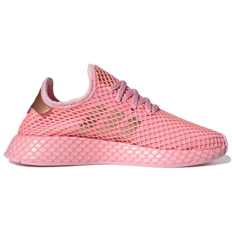adidas Originals Deerupt Runner Повседневные кроссовки с низким верхом для бега Женские кроссовки Розовое золото EF5386