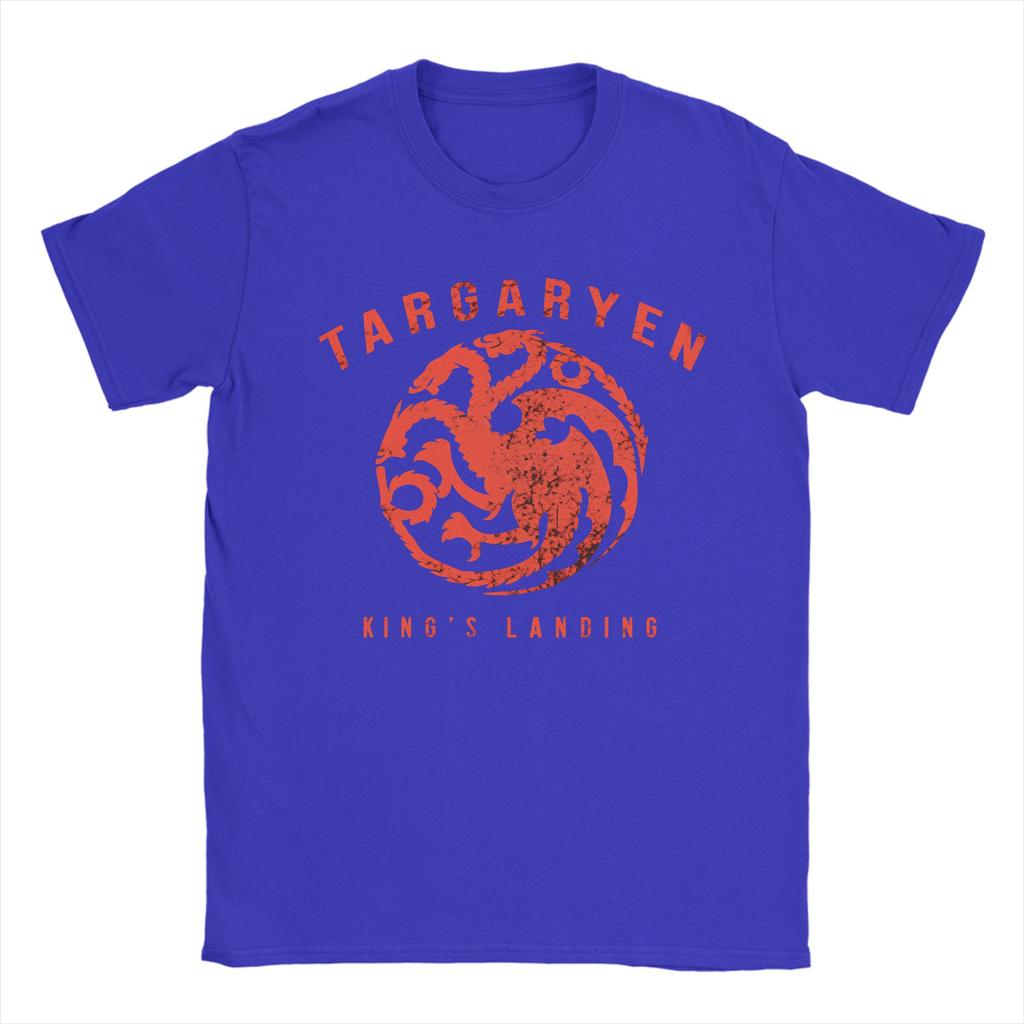 House of TARGARYEN King's Cotton T-Shirt For Men's Summer Vintage T Shirts O-Neck Fashion Tee Shirt Big Size Hot Sale Clothing