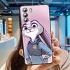 Аниме Zootopia Judy&Nick для Samsung Galaxy S24 S23 S22 S21 S20 FE S10 S10E Plus Ultra Pro Lite 5G черный мягкий чехол для телефона