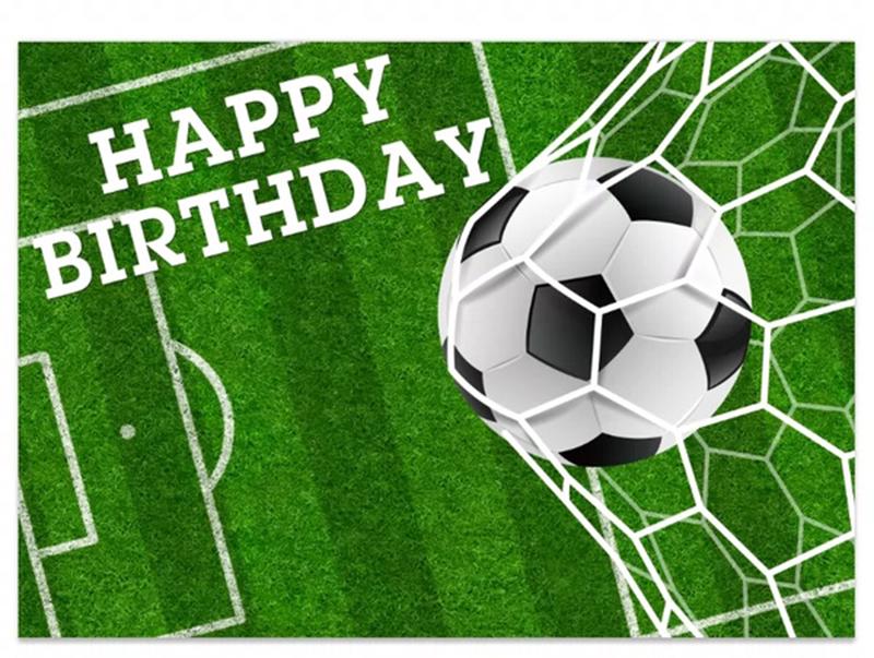 Набор декора для футбольной вечеринки в честь дня рождения: Тарелки, Чашки, Скатерть, Столовые приборы, Фон, Баннер и Воздушные шары.